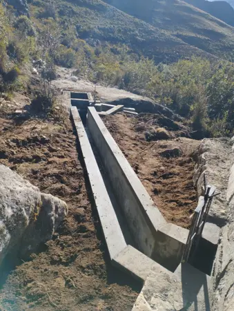 Recorrido del canal de riego