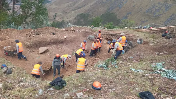 Trabajos de excavación en el terreno