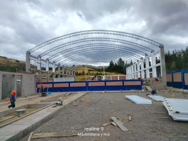 Montaje de la estructura de la cobertura